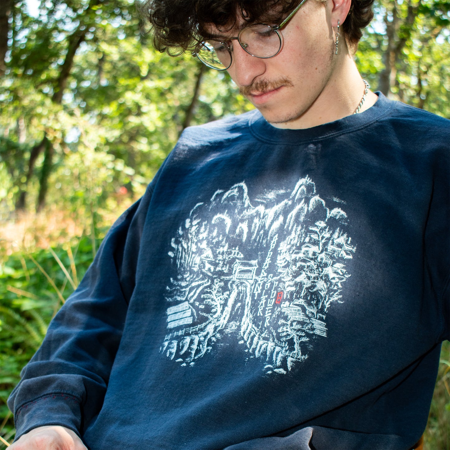 solar sun faded navy hoodie