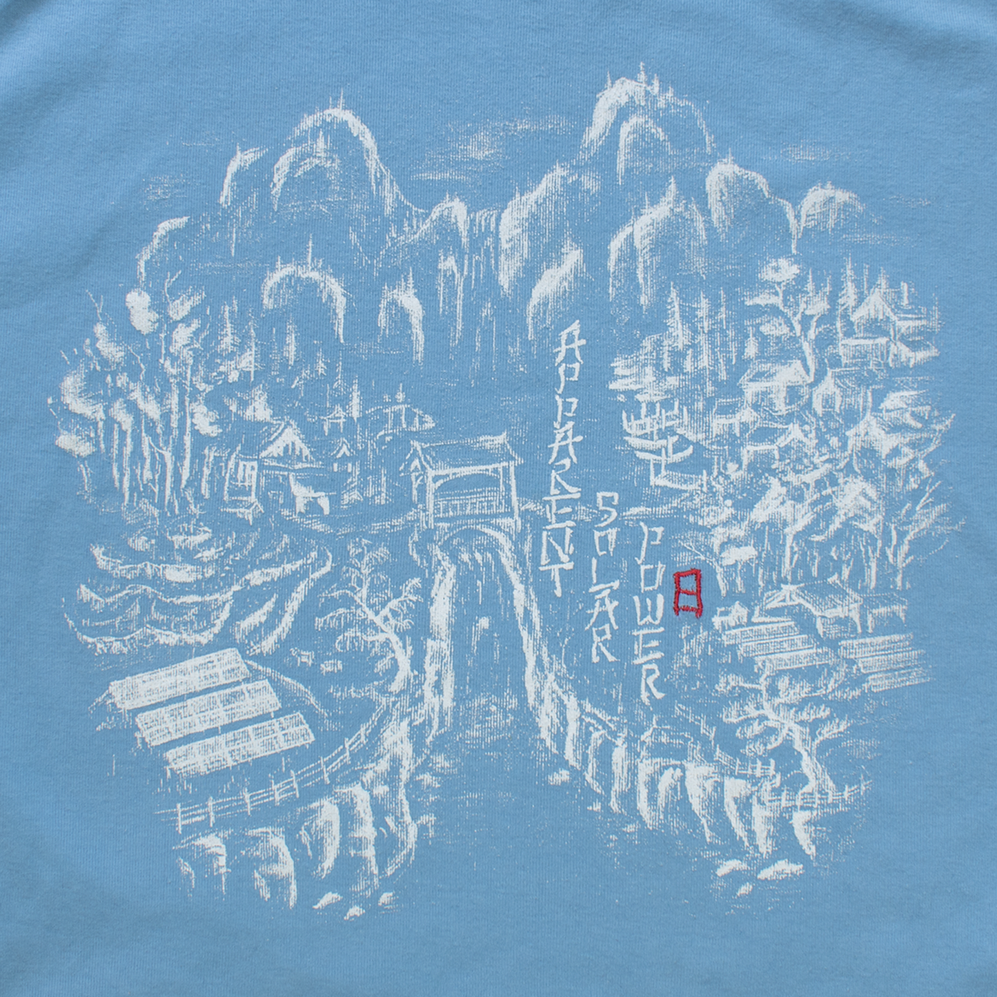 solar noon blue cap sleeve baby tee