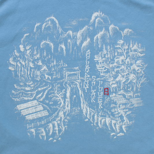 SOLAR: Cap Sleeve Baby Tee in Noon Blue