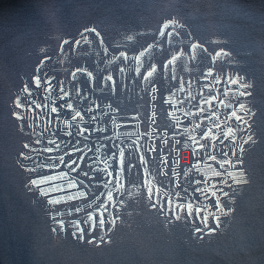 SOLAR: Sun Faded Crewneck in Navy