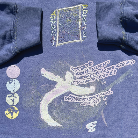 PORTALS: Ombre Hoodie in Dusk Blue