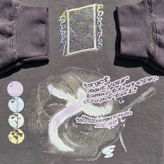 PORTALS: Ombre Hoodie in Iris Gray