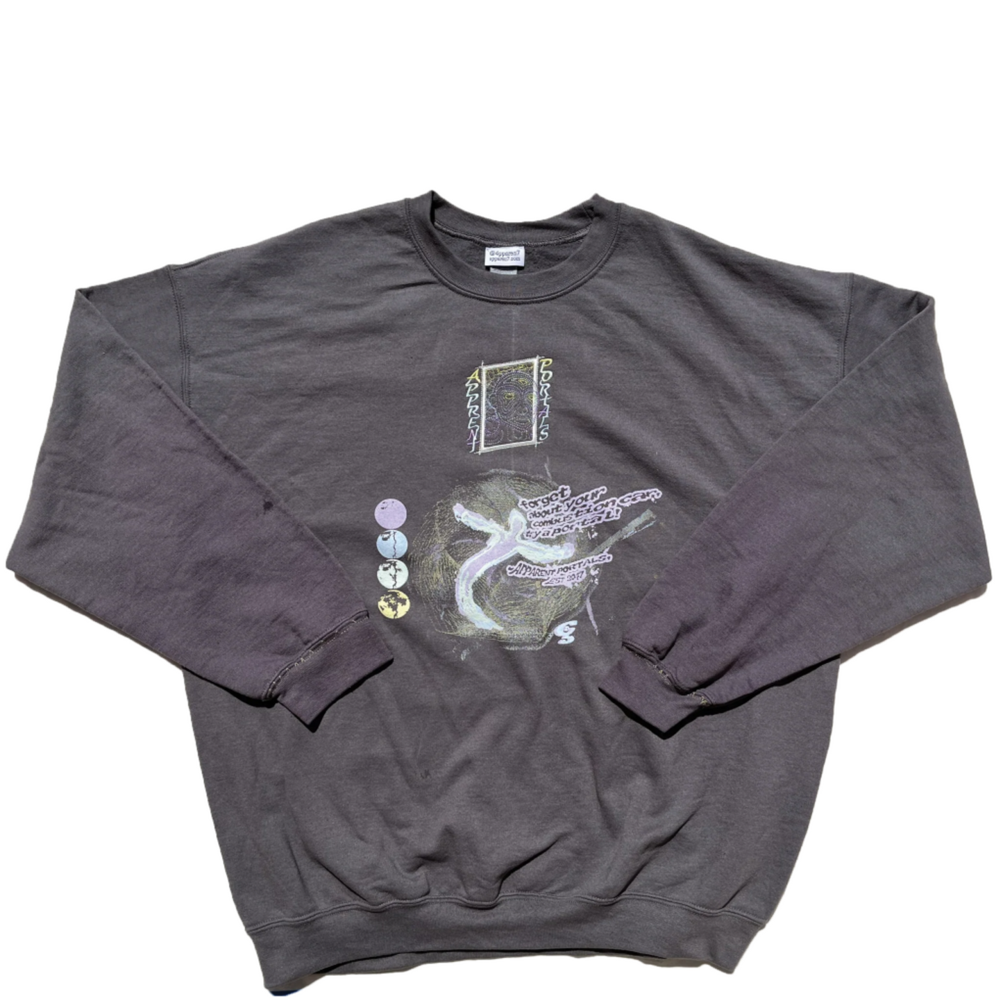 portals charcoal crewneck