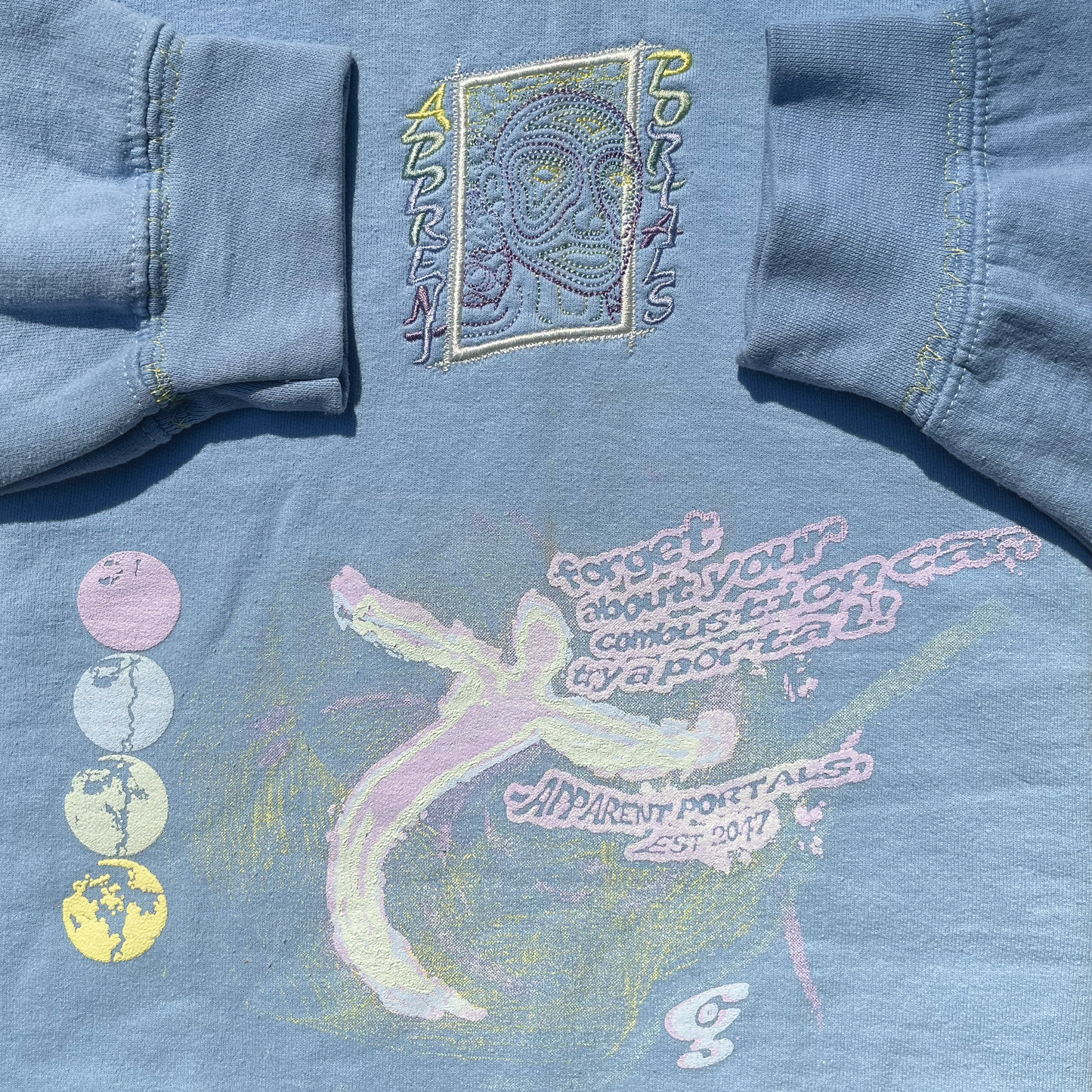 portals light blue crewneck