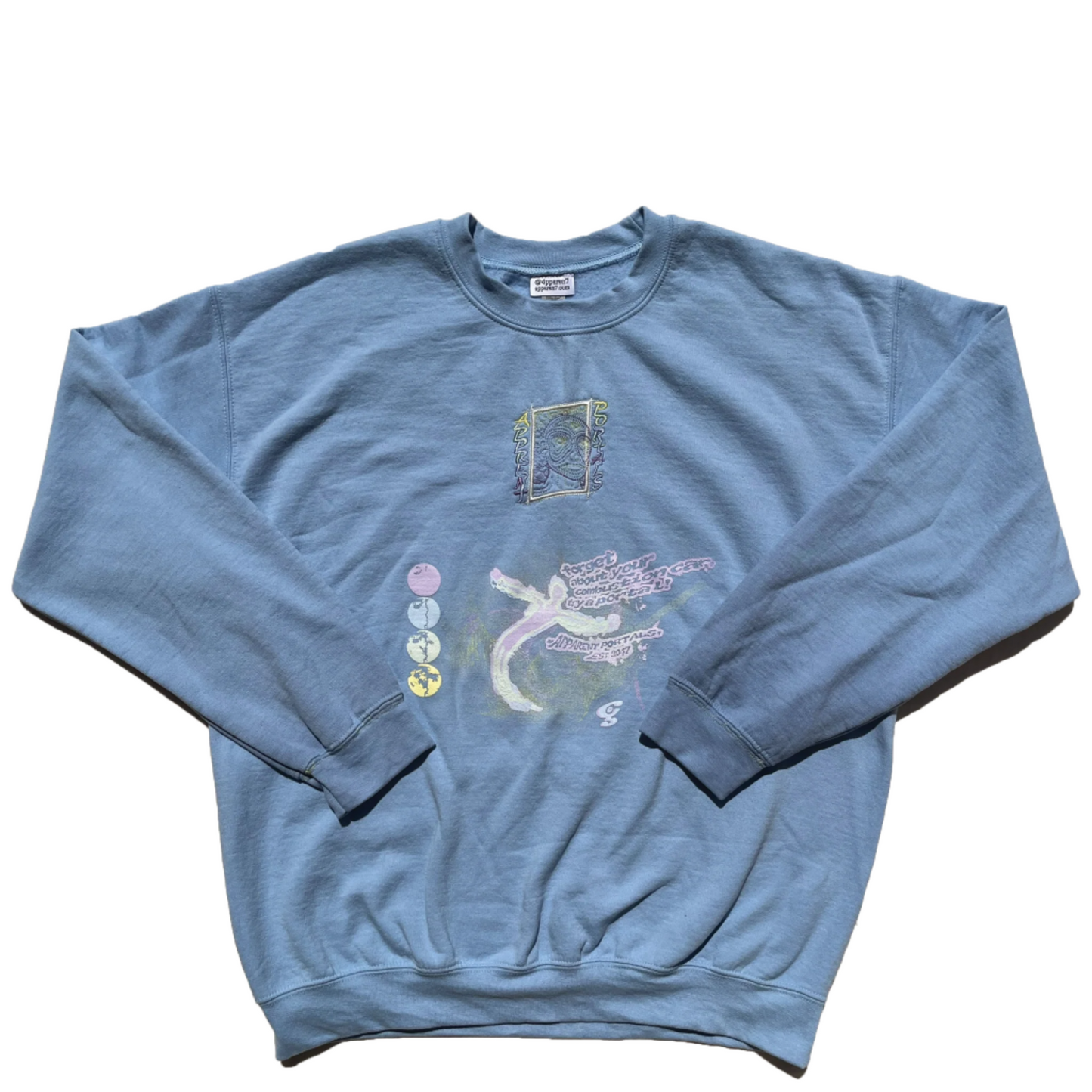 portals light blue crewneck