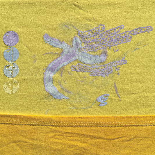 PORTALS: Ombre Tee in Amber Yellow