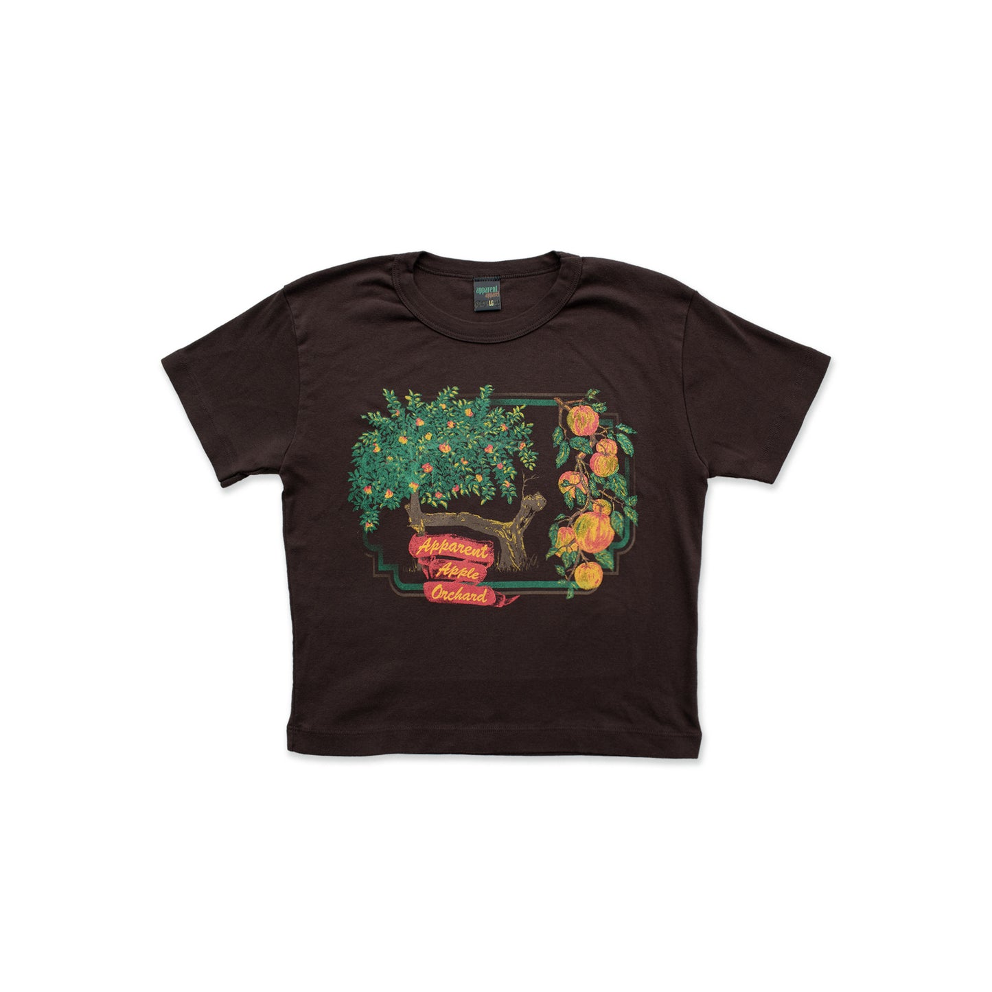 apple orchard baby tee in coffee