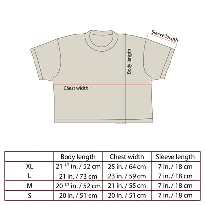 Postcards: Cropped Tee in Parchment White