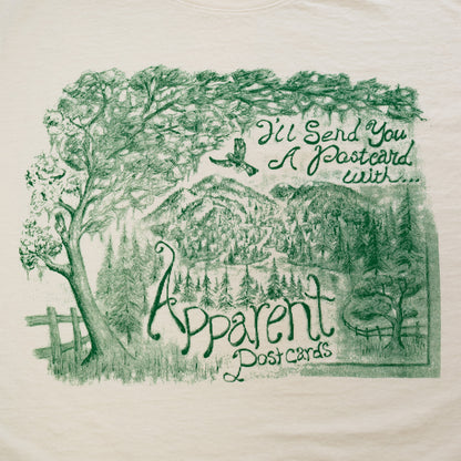 Postcards: Cropped Tee in Parchment White