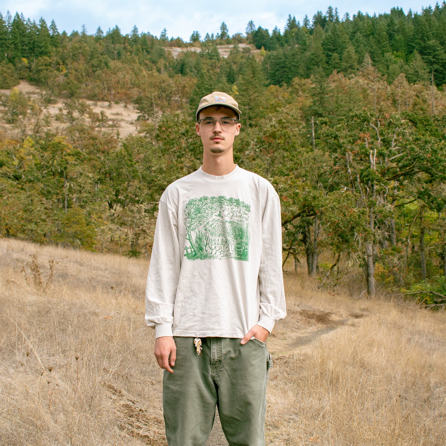 Postcards: Long Sleeve Tee in Dove White