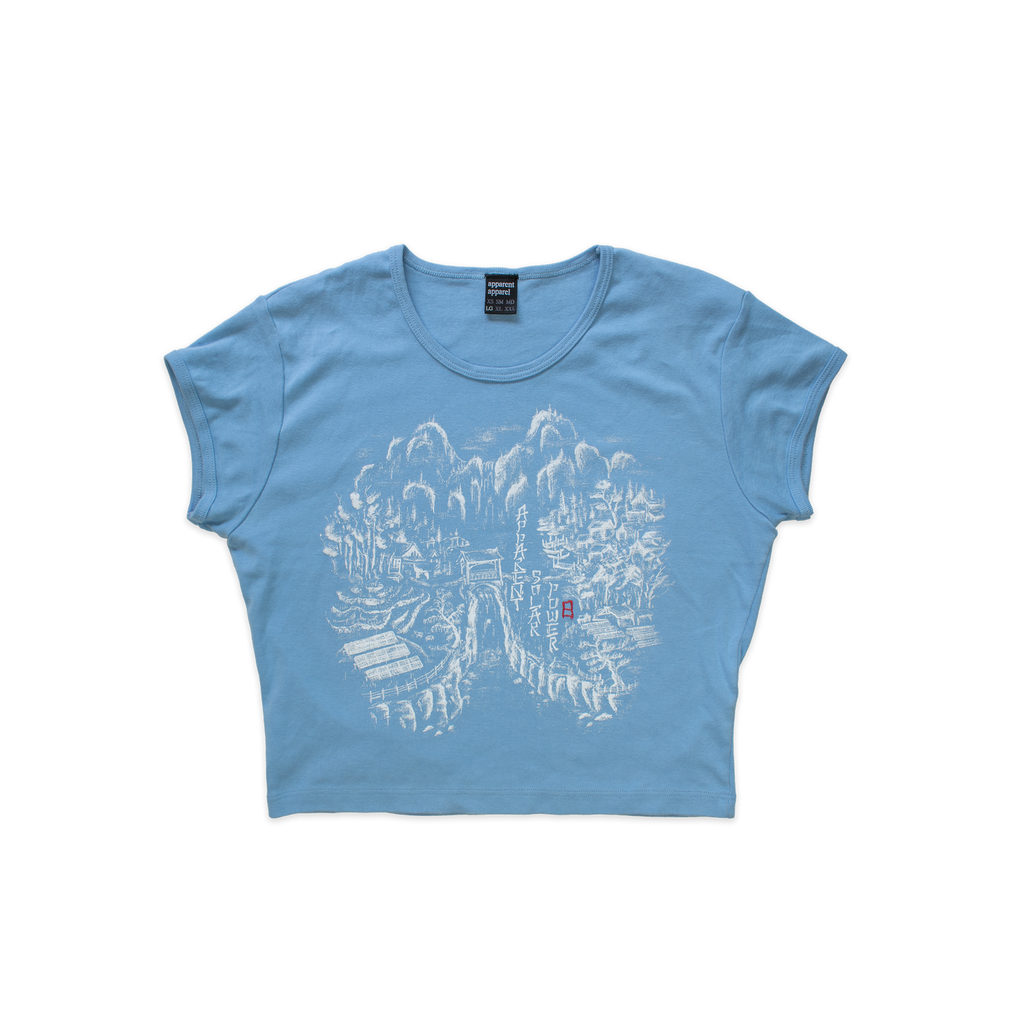 cap sleeve baby tee in baby blue