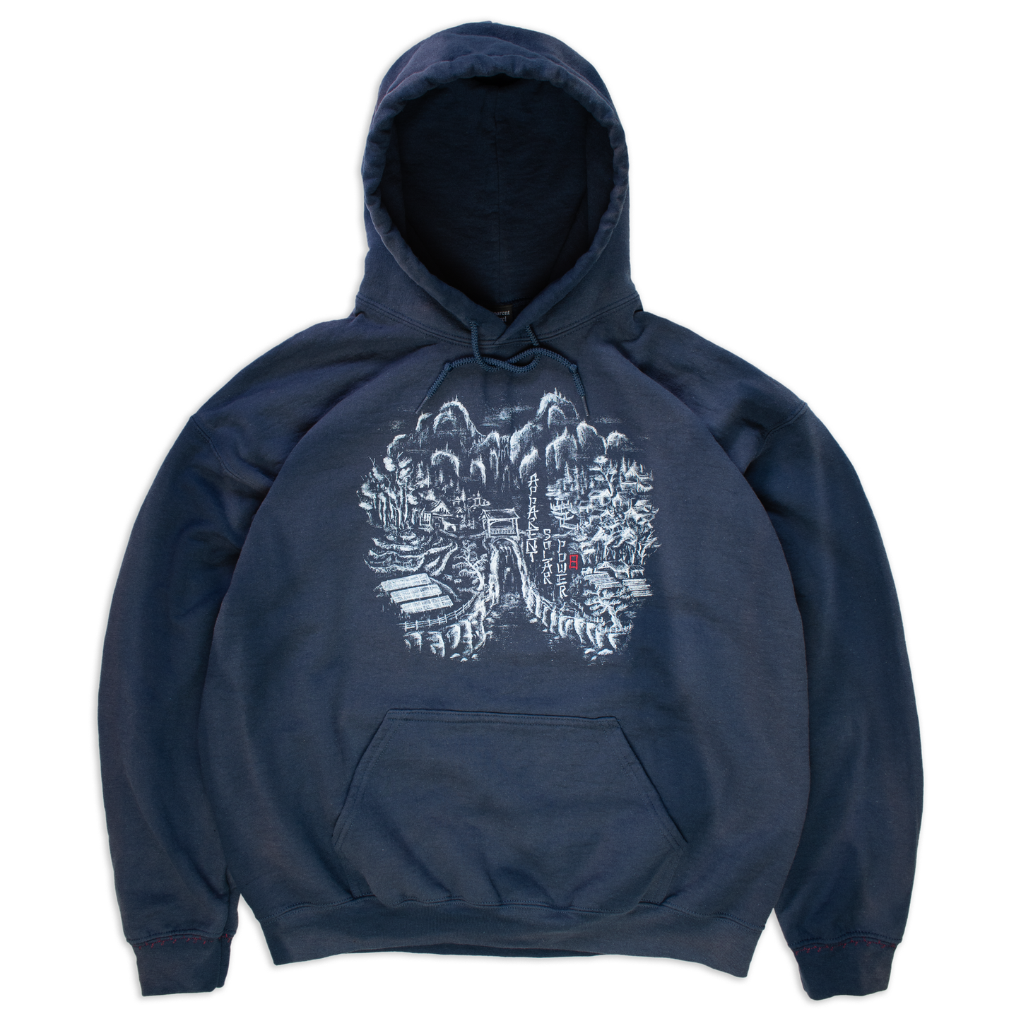 sun faded navy hoodie