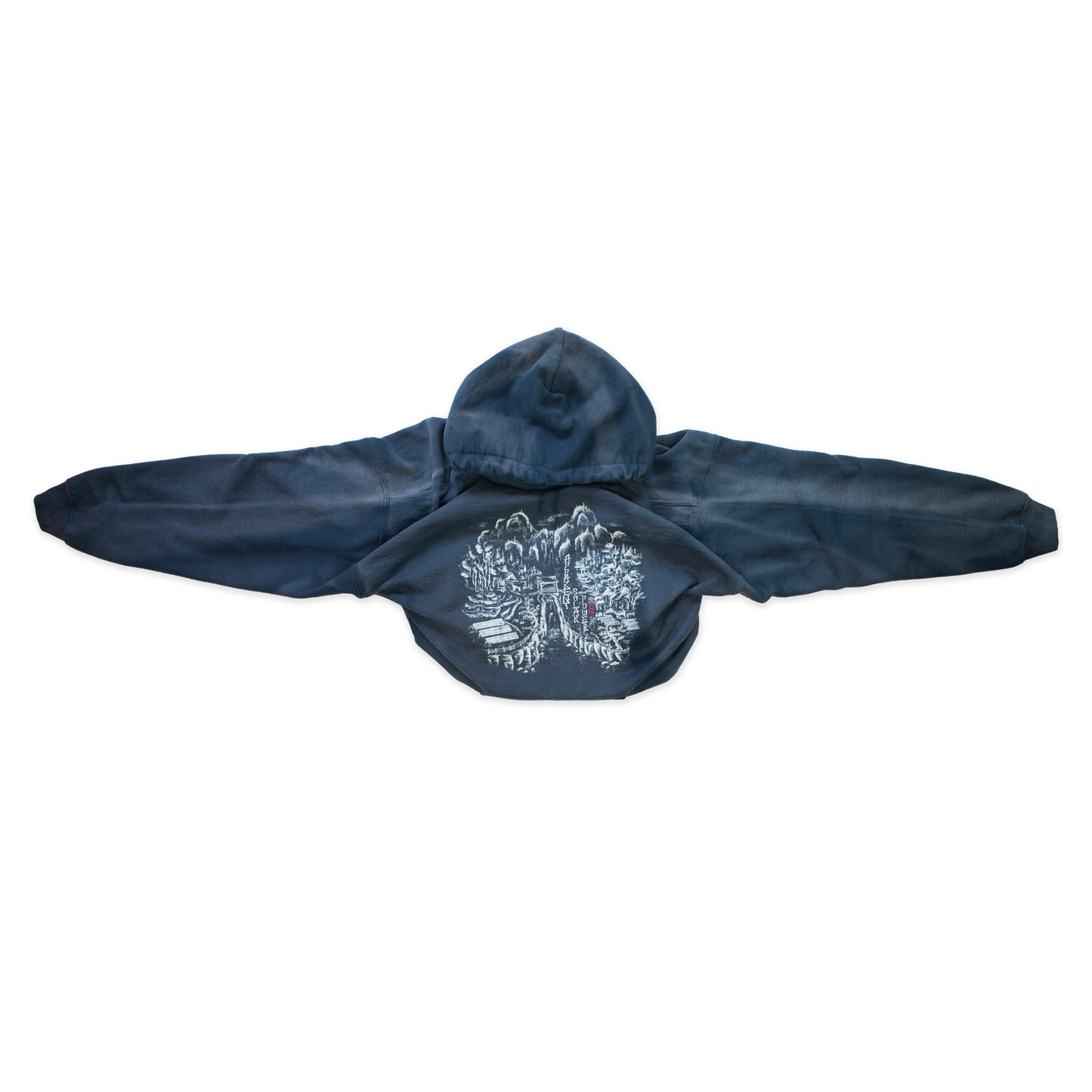 sun faded navy hoodie